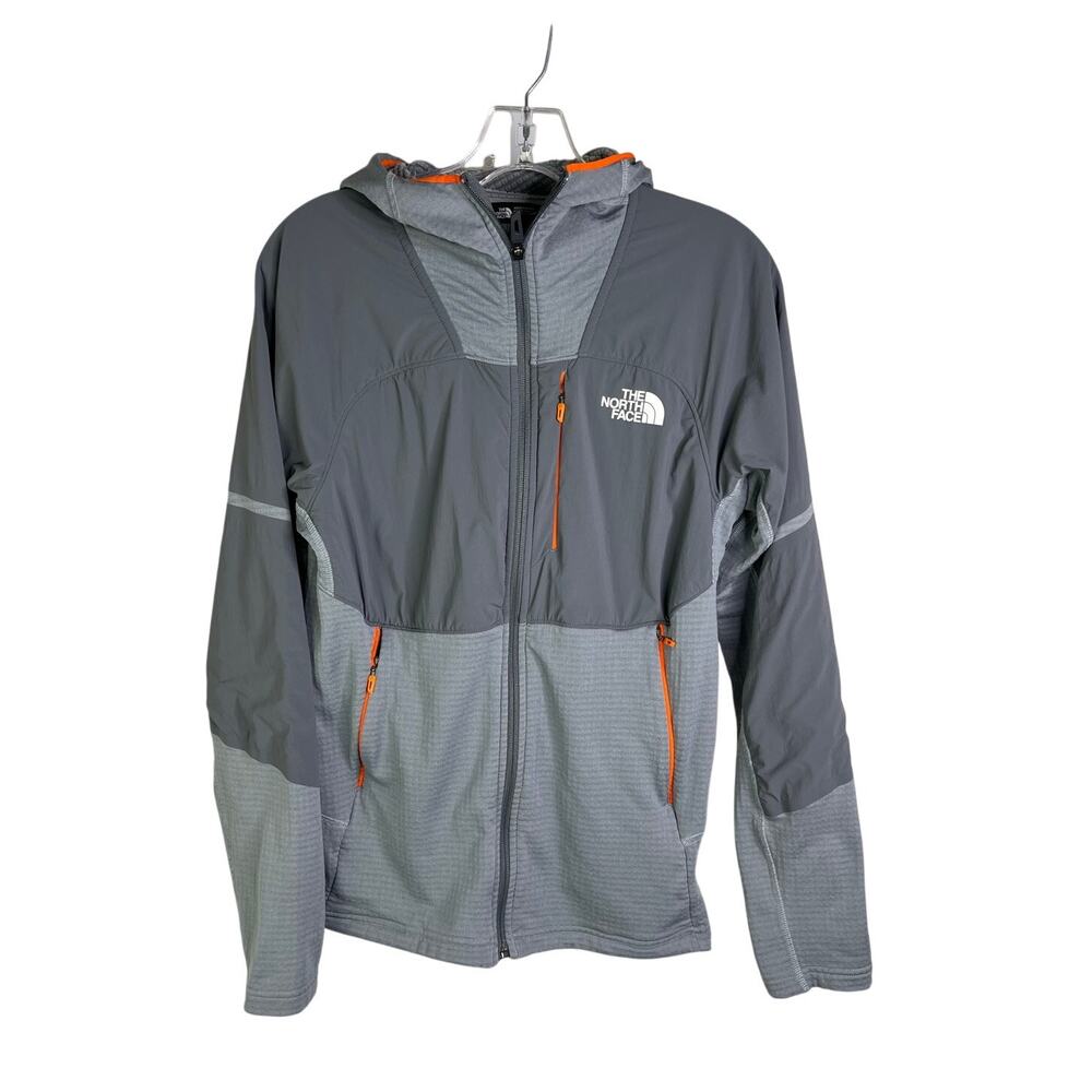 The North Face Progressor Power Grid Jacket Mens Small‎ Gray Polartech Gorpcore